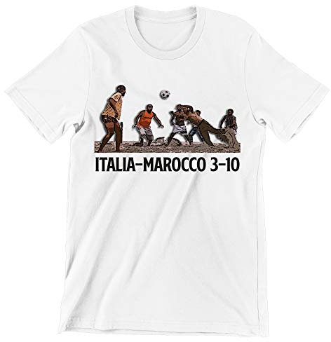 Incidiamo T-Shirt Uomo Film Cult AGG Tre Uomini e Una Gamba Italia-Marocco 3-10 - Film Cult Italiani- Maglietta Manica Corta Taglia S