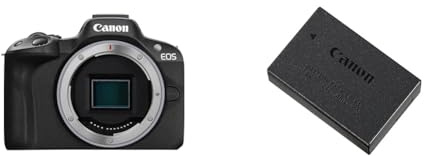 Canon EOS R50 Systemkamera - Spiegellose Kamera & 9967B002 Akku LP-E17, schwarz
