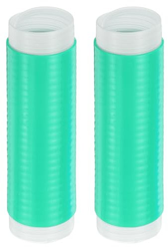 sourcing map 2 Pcs Silicone Pan Handle Sleeve, Heat Resistant Potholder Pot Holders Cover Sleeve for Frying Pan Handle Spatulas, Green (S)