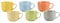 ARCA, Set 6 Tazze Jumbo Rainbow, Realizzate in Ceramica, Semplici e Pratiche, Lavabili in Lavastoviglie, Colori Assortiti, Capacità 450 ml, 11x9 cm