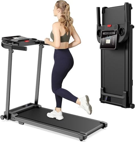 Laufband für Zuhause Walking Pad - Klappbar Laufbänder Elektrisches Laufbänder Schreibtisch Foldable Treadmill for Home Büro Laufpad Leise Klein 10Km/h Tretmühle Klappbares Kleines