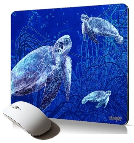 Tapis de Souris Souple Tortue geante Animal Accessoire Informatique Ergonomique Marine Imprimé Gamer