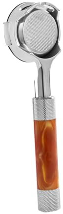YWJLQH 58mm Siebträger für E61, Filterkorb ohne Boden für Kaffeemaschinen, Braun