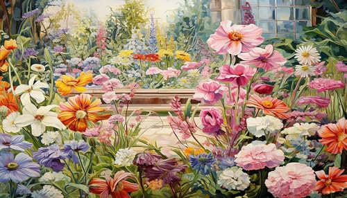 Wulcea Diamond Painting Pintura Dibujos Diamante Adultos 40x70 Cm Pintar con Diamantes Grande Cuadro Puzzle Kit 5d Para Hacer Art Punto de Cruz Niños Accesorios Manualidades Cumpleaños Regalo Flor