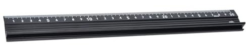 L-Typ, 30 Cm, Schneidelineal aus Aluminiumlegierung mit Gummistreifen für Stabilen Gebrauch, Hervorstehende Schutzplatte Zur Vermeidung von Verletzungen, Zeichenlinienstruktur