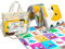Teorema Giocattoli, Tappeto Gioco Bambini 200x180, Tappeto Neonato Gattonamento Double Face, Tappetino Morbido per Cameretta, Impermeabile con Borsa Trasporto, Tappeto Tummy Time facile da Pulire