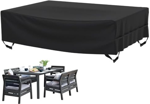 Zetqhuu Terrassen Set Abdeckung - Robust 210D Oxford Schutz,Wasserdichte Terrassenset Abdeckungen - Für Draußen Garten Rasen Hinterhof Außen Esstisch Schaukelstuhl Lounge Couch Sofa