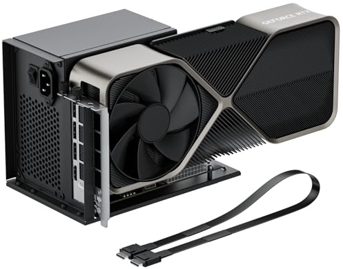 OwlTree PCIe 4.0 x4 64Gbps eGPU - Base para tarjetas gráficas externas, con cable macho OCuLink SFF-8612 8311 a PCIe x16 y SFF-8611 de 50 cm, compatible con GPU Laptop MIni PC estándar ATX fuente de