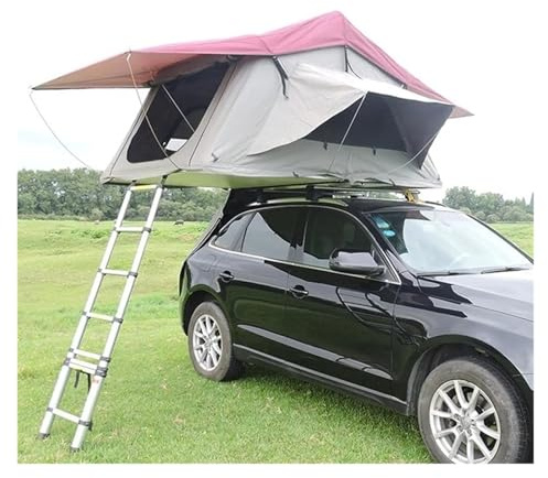 Dachzelt Auto Aluminium Soft Shell Dachzelte Kompatibel für Camping Dachzelt 4 Personen Kompatibel für Camping Custom(Khaki)