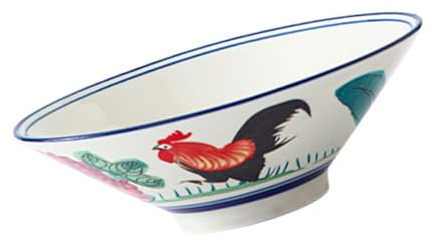 jojofuny Bol à Nouilles en Céramique Écologique 7 Pouces Grand Bol Créatif pour Soupe Riz et Desserts Multifonction Cuisine et Repas Quotidiens Style Chinois Rouge