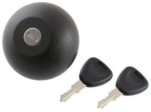 Tankdeckel mit Schloss und 2 Schlüsseln, Schwarz, für Renault Clio, Laguna, Twingo, Mégane, Trafic, Opel Movano