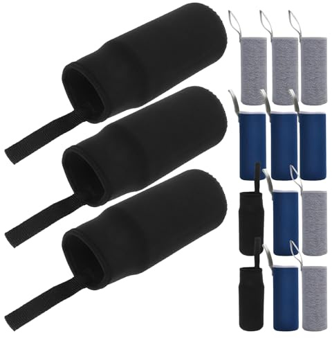 TOPBATHY Housse pour Bouteilles Isotherme 15 Pièces en Fibre et Caoutchouc, Portable avec Base Stable, pour Voyage et Activités en Plein Air, Compatible 550ml