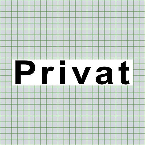 GreenIT 2 Sticker Privat PVC Aufkleber 20cm Hinweis Schild für Tür Tor in Geschäft Arzt Praxis Kanzlei