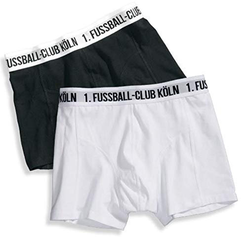 Boxershorts weis/schwarz 1. FC Köln + Sticker Köln Forever, Short, Shorts, Boxer (2XL / 3XL)