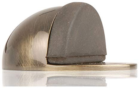 Floor Mounted Oval Door Stop Antique Brass 44 x 51mm