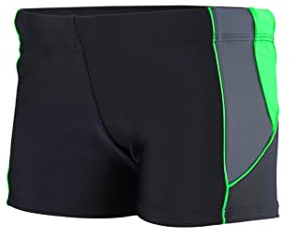 Aquarti Maillot de Bain Garçon, Nior/Graphite/Vert, 134