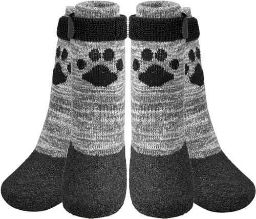 KOOLTAIL rutschfeste Hundesocken ¨C Outdoor-Hundeschuhe wasserdichte Hundeschuhe Pfotenschutz mit Gurt Traktionskontrolle f¨¹r Hartholzb?den