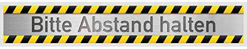 Fußbodenaufkleber Bitte Abstand halten 80 x 12 cm