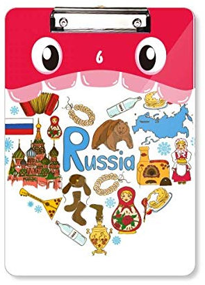 Russland Akkordeon Saint Basilikum Kathedrale Mund Klemmbrett Ordner Ordner Ordner Ordner Ordner Unterlagen Platte A4