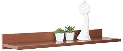 RICOO Wandregal 69 x 8 x 19 Braun Rustikal Eiche, Spanplatte aus Holz, Hängereral WM055-ER, Regal Wand, Bücherregal Bilderregal Fotoregal Küchenregal Hängend Wandboard Regalbrett Schweberegal