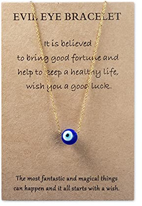 VGWON - Evil Eye Halskette, Türkische Augen Glückskette, Geburtstagsgeschenk für mama weibliche Mütter Großmütter Freundinnen