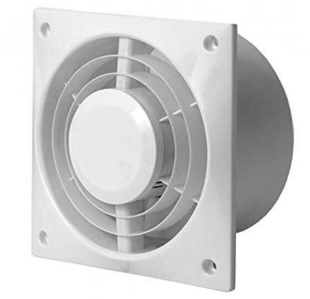 Prostko Bathroom Extractor Fan - 125mm - Ceiling or Wall Mounted Ventilator, White