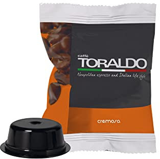 Caffè Toraldo Compatible A Modo Mio Café Sélectionné, Grillé Et Torréfié en Italie Excellence Du Café Napoletano (400 Capsules, Mélange Crémeuse)
