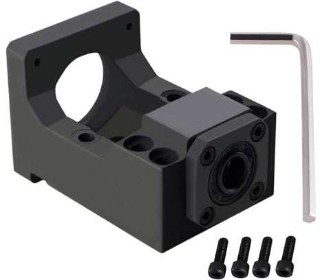 CNCYEAH Nema 23 Schrittmotor,Motorhalfter, Drehmaschine mit hoher Zähigkeit CNC-Zubehör Integrierte Motorhalterung für 57 mm Nema 23 Motor und 10 mm BallScrew(MBK10-57)