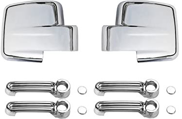 Nonuiny Autospiegelabdeckung Rückspiegelabdeckungen Für Dodge Nitro Auto Türgriff Abdeckung Aufkleber Für Dodge Für Nitro 2007 2008 2009 2010 2011 2012 (Farbe : Chrome 10 PCS)