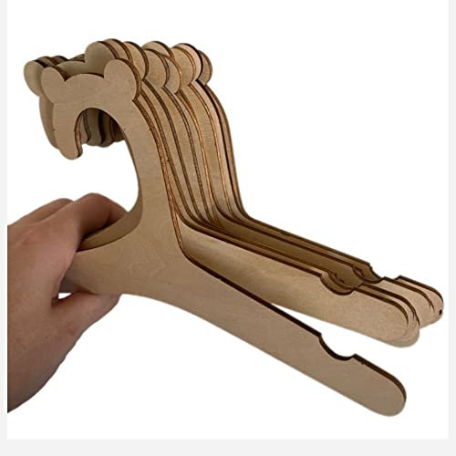 Huhebne HolzbüGel 30 StüCke für Babykleidung BüGel für Baby Kleider BüGel Gestell Raum Kindergarten Dekoration für Kinder