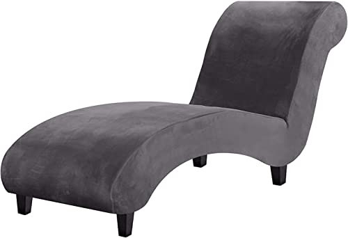 AQIGR Samt Chaise Luxus Chaise Bezug Für Chaiselongue Chaise Lounge Cover Liegesessel Stuhlbezug Elastische Relaxliege Deluxe Stuhlbezüge (Color : A)