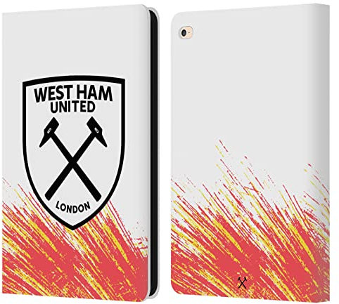 Head Case Designs Offizielle West Ham United FC Third 2022/23 Crest Kit Leder-Wallet-Hülle Kompatibel mit Apple iPad Air 2 (2014)