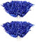 Cheerleader Pom Poms, MYLERCT 2 Stück Blaue Pom Poms aus Metallfolie, Cheerleader Bunte Pompons Handblume, für Sport Cheers, Tanz Abendkleid Nachtparty