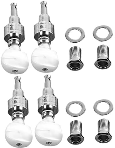 MILISTEN 4 Stück Banjo-saite Banjo-tuner -stimmwirbel Gitarren-mechaniken Instrumentenstimmer Banjo-stimmwirbelschlüssel Banjo-tasten Banjo-stimmschlüssel Metall Ukulele Chrom
