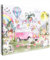 MuchoWow© Leinwand Bilder 70x50 cm Wanddeko Wohnzimmer Aesthetic Room Decor Deko Zimmer Wandbilder Modern Bild auf Leinwand Jugendzimmer - Einhorn - Regenbogen - Kinder - Mädchen - Auto