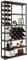 COSTWAY 27 Bottles Tall Wine Rack, 6 Tier Freestanding Bar Cabinet with Glass Holders & Anti-tipping Device, 81 x 23 x 166cm Drinks Holder Stand Display Storage Shelves for Kitchen Pantry Cellar
