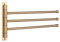 GERZWY, Schwenkbarer Badetuchhalter aus Edelstahl SUS 304, Handtuchhalter fürs Bad, mit 3 klappbaren Stangen, zur Wandbefestigung, Gold-Finish HYG03-BE