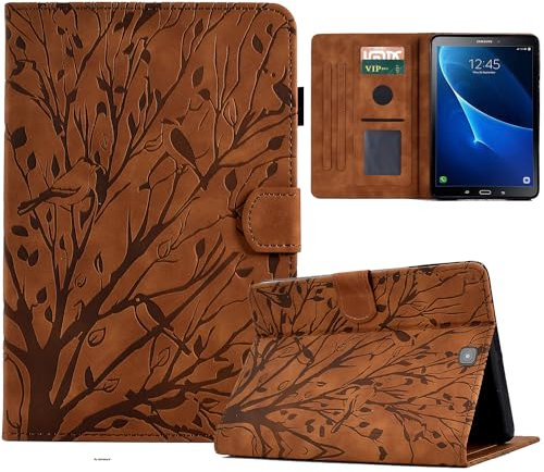 Funda para Samsung Galaxy Tab S2 9.7'' SM-T810 /T815 /T815 /T819 Slim Carcasa Cuero PU Proteccíon en Estilo Libro con Función de Soporte y Ranura para Tarjetas - Marrón