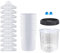Pistolet à peinture jetable, gobelet de pistolet pulvérisateur, système d'insertion et de couvercle de tasse 20 oz (600 ml), bol mélangeur de pistolet à peinture en plastique pour HVLP