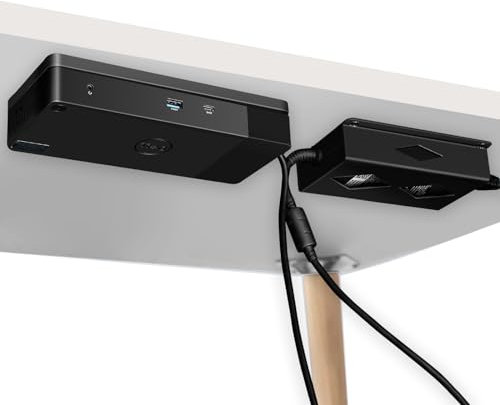 Untertischhalterung für Dell WD19 / WD19S / WD19TBS / WD19TB / WD22TB4 Dock + Power Bricks (für 180W und 130W), Dockingstation & Power Bricks Halter