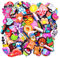 Random Different Focal Bead for Pens Bulk 50PCS Silicone Focals Bead Mixed Cute DIY Craft Loose Bead for Pen/Bracelet/Keychain/Necklace Students Gifts Teens Party Favors