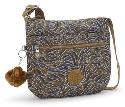 Kipling ARTO, Sac à bandoulière de Taille Moyenne, 4 x 80 x 38 cm, Undersea Leaves (Vert)