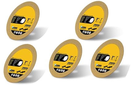 MJINA 1/3/5 Pezzi 75mm Disco da Taglio Vetro Ceramica Taglio Rettifica Strumento for Il Taglio di Metallo Legno Acciaio(5pcs 75mm)