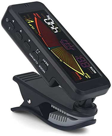 Stimmgerät, Metronom und Tongenerator, Flanger FMT-209, Digitales Stimmgerät mit Clip-Halterung für Chromatische Gitarre, Bass, Ukulele, Violine