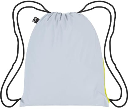 LOQI Reflective Neon Yellow Backpack, silver, Large
