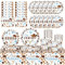 97 Pcs Western Cowboy Baby Shower Favors Bulk-48 Disposable Plates,24 Napkins,24 Cups and My First Rooeo Tablecloth (Blue)