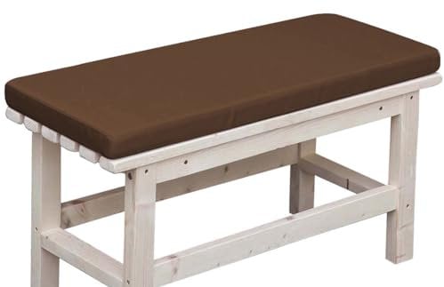 IJQXLA wasserdichtes Bankkissen für den Außenbereich, 110 x 30 cm, braun, Sitzkissen für Gartenbank, 2/3-Sitzer, wasserdicht, Dickes, langes Sitzkissen für Bank, Matte für Haus, Garten, Terra
