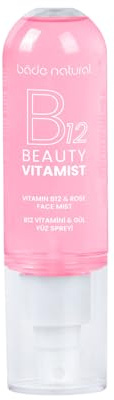 Bade Natural Vitamin B12 & Rose Face Mist Spray 100 ml – Hydrating Facial Toner with Niacinamide, Pro Vitamin B5 & Botanical Extracts