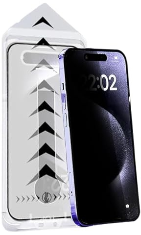 CRTZHA Evotech Displayschutzfolie, 3-in-1-Displayschutzfolie, HD-Sichtschutzfolie, staubfrei und ohne Blasen, Anti-Peep-Panzerfolie für iPhone 16/15/14/13/12 (Privacy,13/13pro)