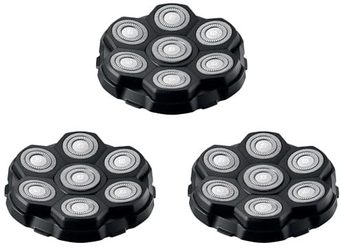 BALDWIN Ersatzkopf für Glatzenrasierer – 7D Rasierklingen, Magnetischer Scherkopf, Wasserdicht, Kompatibel mit BALDWIN Glatzenrasierer
